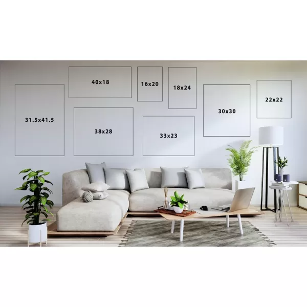 Kate and Laurel Sylvie Custom Printed Framed Canvas Wall Art 33x23 Dark Gray Personal Canvas Print with Your Photos for Bedroom or Living Room Gallery Wall Decor  Printed and Hand Framed in the USAGold