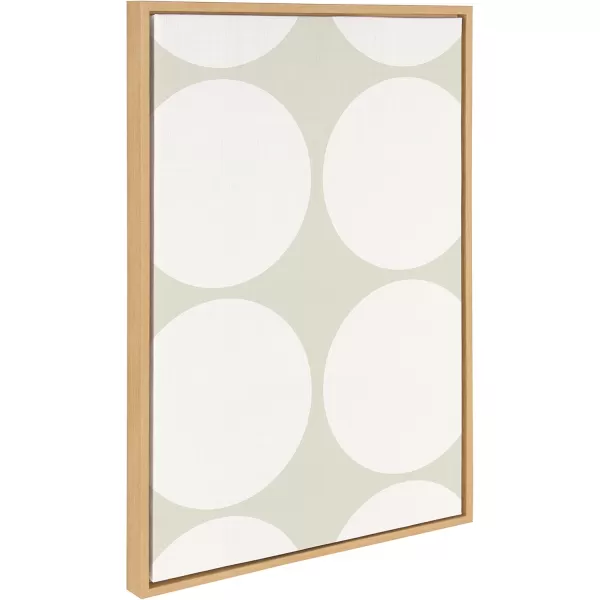 Kate and Laurel Sylvie Elevated Modern Neutral Dots Pattern No 2 and Stained Glass Framed Canvas Wall Art Set by The Creative Bunch Studio Set of 3 16x20 and 23x33 Natural Abstract Wall DcorNatural