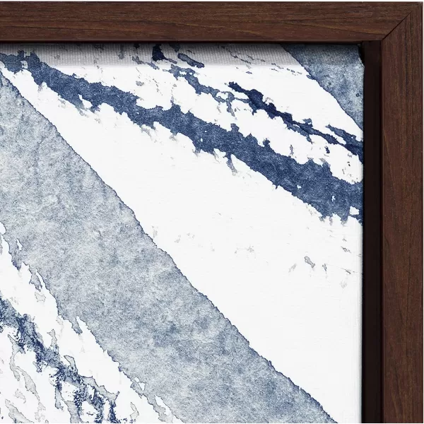 Kate and Laurel Sylvie Indigo Watercolor Framed Canvas Wall Art by Amy Peterson Art Studio 23x33 Gray Decorative Abstract Art Print for WallBrown