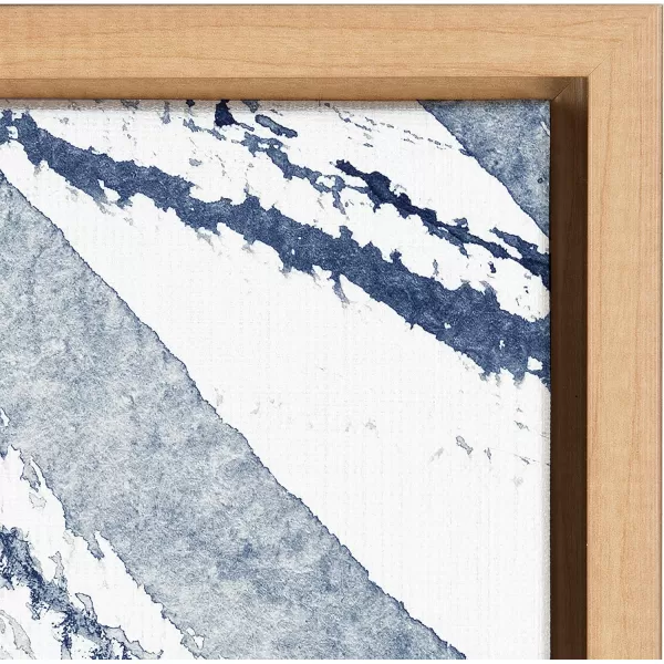 Kate and Laurel Sylvie Indigo Watercolor Framed Canvas Wall Art by Amy Peterson Art Studio 23x33 Gray Decorative Abstract Art Print for WallNatural