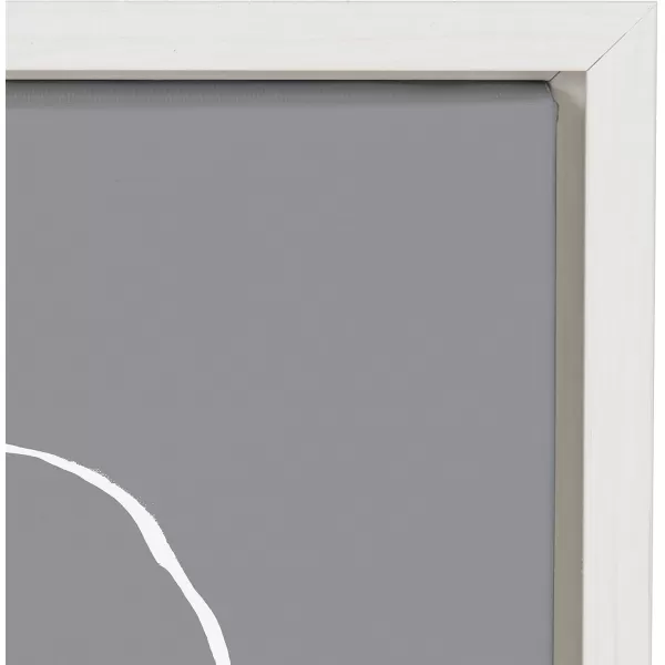 Kate and Laurel Sylvie Modern Circles Gray Framed Canvas Wall Art Set by Teju Reval of SnazzyHues 2 Piece 18x24 Gold Decorative Modern Art for WallWhite