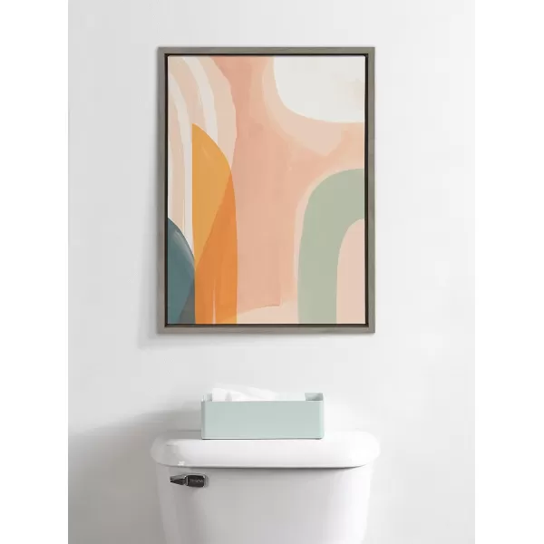 Kate and Laurel Sylvie Sunrise over Marrakesh Framed Canvas Wall Art by Kate Aurelia Holloway 23x33 Natural Decorative Boho Chic Art Print for WallGray