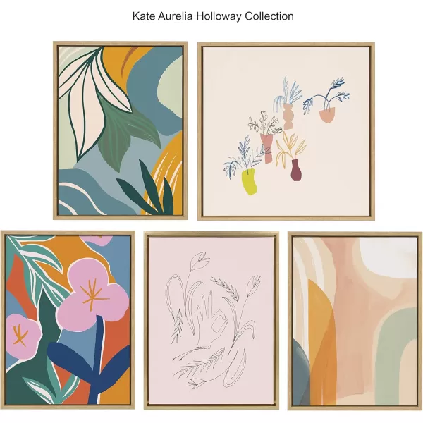 Kate and Laurel Sylvie Sunrise over Marrakesh Framed Canvas Wall Art by Kate Aurelia Holloway 23x33 Natural Decorative Boho Chic Art Print for WallNatural