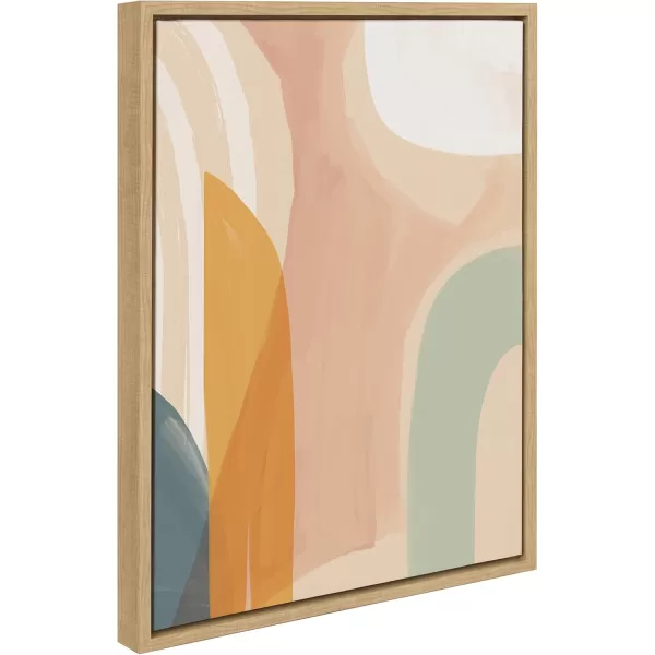 Kate and Laurel Sylvie Sunrise over Marrakesh Framed Canvas Wall Art by Kate Aurelia Holloway 23x33 Natural Decorative Boho Chic Art Print for WallNatural