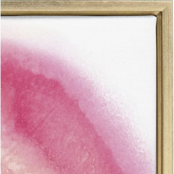 Kate and Laurel x Mentoring Positives Collaboration Pink Golden Hour Framed Canvas Wall Art 23x33 Gold Feminine Abstract Art Print for Wall