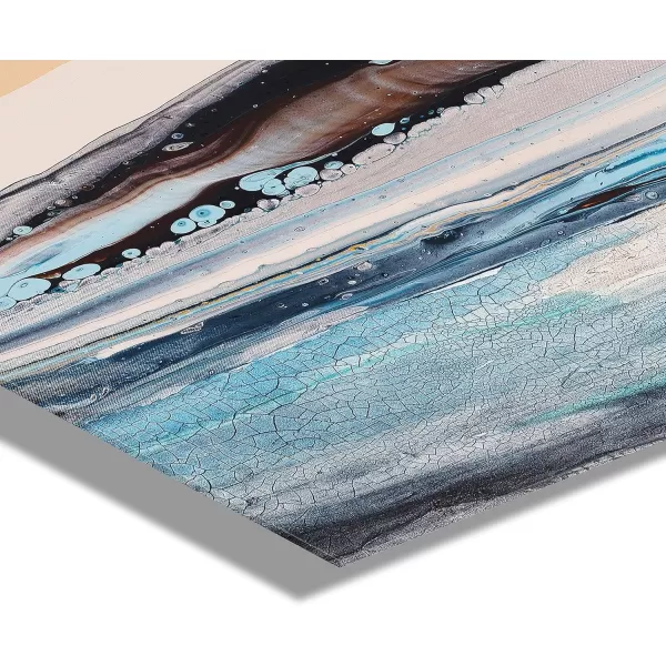 Kate and Laurel x Xizhou Xie Collaboration Glacier Park Frameless Floating Acrylic Art 23x23 Modern Abstract Bright Landscape Art for Wall