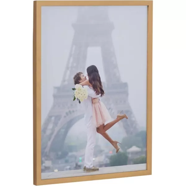Kate and Laurel Custom Printed Framed Wall Art 20x16 Gold Personalized Wall Print with Your Photos for Bedroom or Living Room Gallery Wall Decor  Customizable Photo PrintsGold