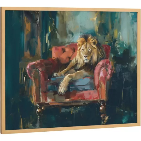 Kate and Laurel Cute Deer Wearing Glasses Framed Wall Art by The Creative Bunch Studio 12x16 Black Adorable Animal Art for WallGold  Lion Jewel Tones