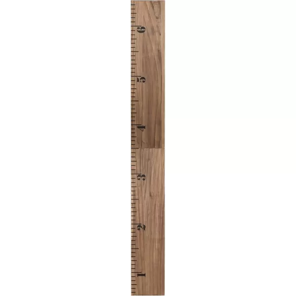 Kate and Laurel Growth Chart 65 Wood Wall Ruler Rustic BrownRustic Brown
