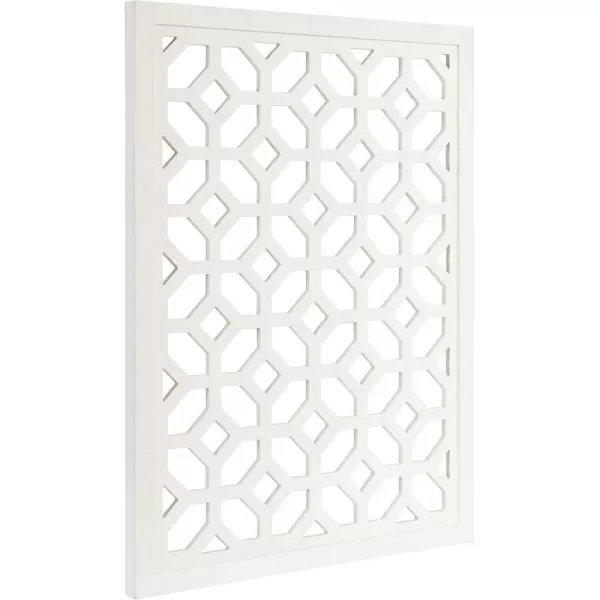Kate and Laurel Latonia Coastal Wooden Wall Art Plaque with Repeating Pattern and Light Distressing 24x32 NaturalWhite