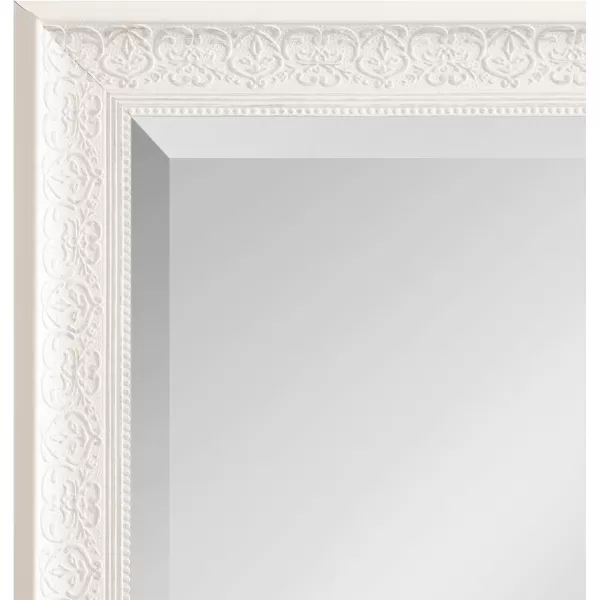 Kate and Laurel Alysia Decorative Frame Rectangle Wall Mirror 285x405 WhiteWhite