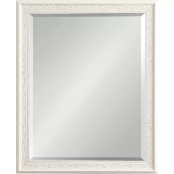 Kate and Laurel Alysia Decorative Frame Rectangle Wall Mirror 285x405 WhiteWhite