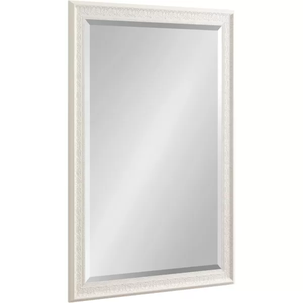 Kate and Laurel Alysia Decorative Frame Rectangle Wall Mirror 285x405 WhiteWhite