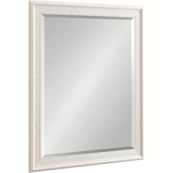 Kate and Laurel Alysia Decorative Frame Rectangle Wall Mirror 285x405 WhiteWhite