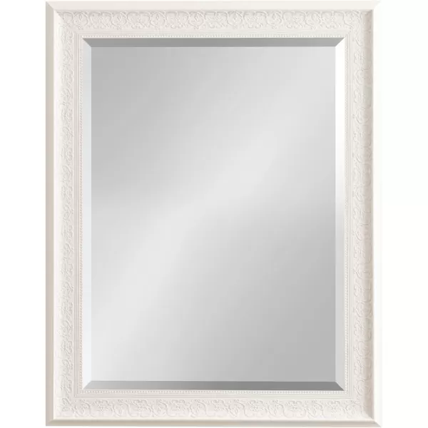 Kate and Laurel Alysia Decorative Frame Rectangle Wall Mirror 285x405 WhiteWhite