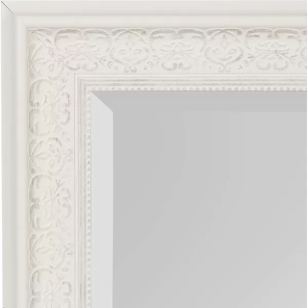 Kate and Laurel Alysia Decorative Frame Rectangle Wall Mirror 285x405 WhiteWhite