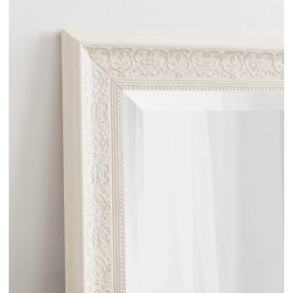 Kate and Laurel Alysia Decorative Frame Rectangle Wall Mirror 285x405 WhiteWhite