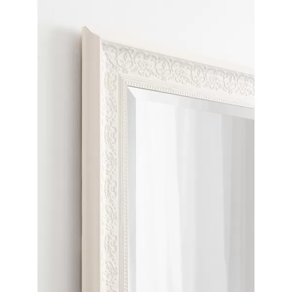 Kate and Laurel Alysia Decorative Frame Rectangle Wall Mirror 285x405 WhiteWhite