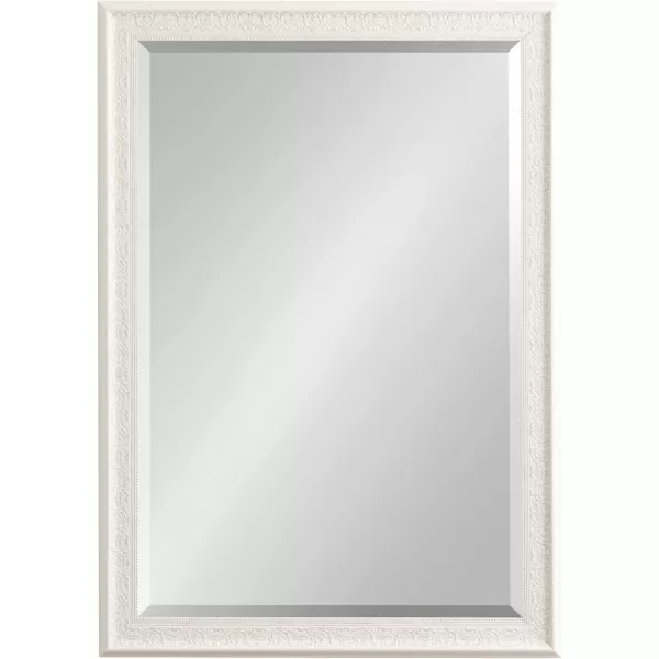 Kate and Laurel Alysia Decorative Frame Rectangle Wall Mirror 285x405 WhiteWhite