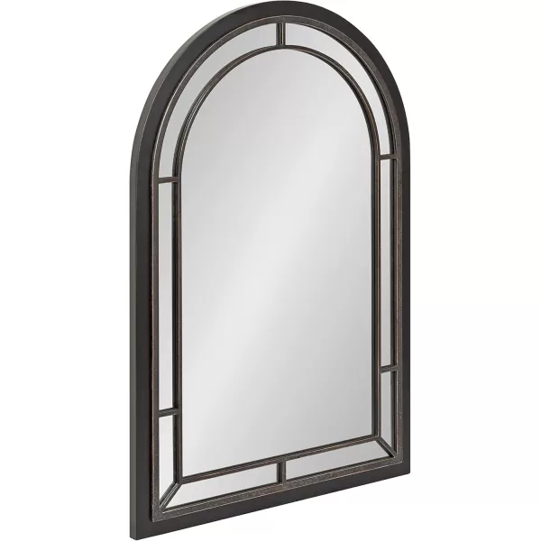 Kate and Laurel Audubon Farmhouse Wall Mirror 20 x 48 Black Full Length Arched Mirror for WallBlack