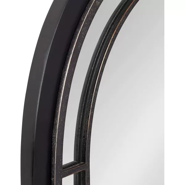 Kate and Laurel Audubon Farmhouse Wall Mirror 20 x 48 Black Full Length Arched Mirror for WallBlack