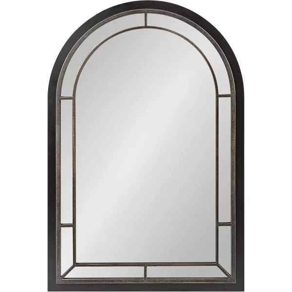 Kate and Laurel Audubon Farmhouse Wall Mirror 20 x 48 Black Full Length Arched Mirror for WallBlack