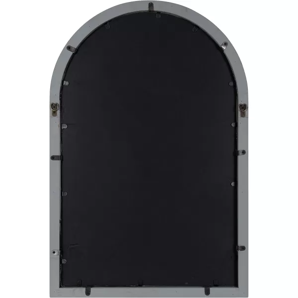 Kate and Laurel Audubon Farmhouse Wall Mirror 20 x 48 Black Full Length Arched Mirror for WallGrey