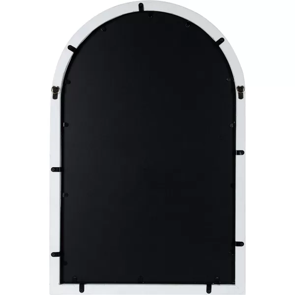 Kate and Laurel Audubon Farmhouse Wall Mirror 20 x 48 Black Full Length Arched Mirror for WallWhite