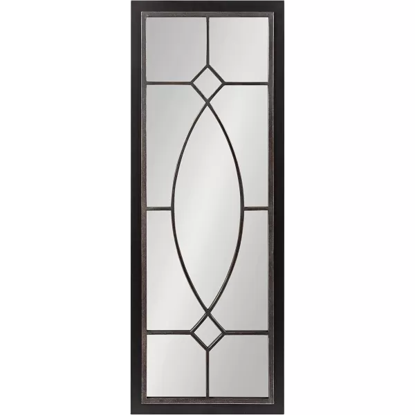 Kate and Laurel Bakersfield Farmhouse Wall Mirror 16 x 42 Gray Traditional Full Length Mirrors for WallBlack