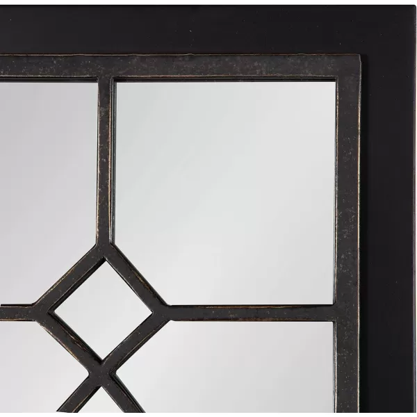 Kate and Laurel Bakersfield Farmhouse Wall Mirror 16 x 42 Gray Traditional Full Length Mirrors for WallBlack