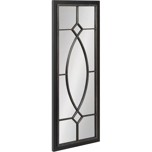 Kate and Laurel Bakersfield Farmhouse Wall Mirror 16 x 42 Gray Traditional Full Length Mirrors for WallBlack