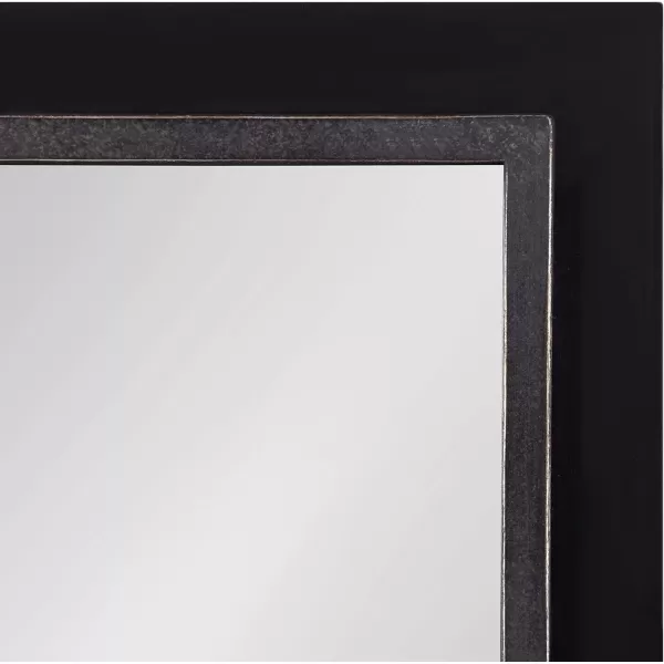 Kate and Laurel Bakersfield Farmhouse Wall Mirror 16 x 42 Gray Traditional Full Length Mirrors for WallBlack