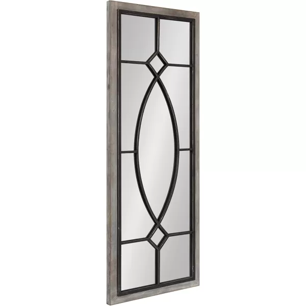 Kate and Laurel Bakersfield Farmhouse Wall Mirror 16 x 42 Gray Traditional Full Length Mirrors for WallGrey