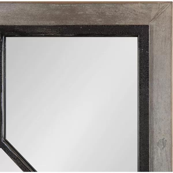 Kate and Laurel Bakersfield Farmhouse Wall Mirror 16 x 42 Gray Traditional Full Length Mirrors for WallGrey