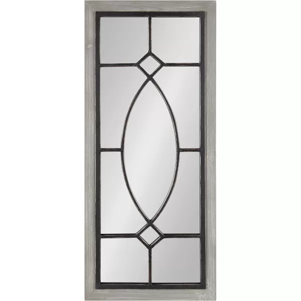 Kate and Laurel Bakersfield Farmhouse Wall Mirror 16 x 42 Gray Traditional Full Length Mirrors for WallGrey