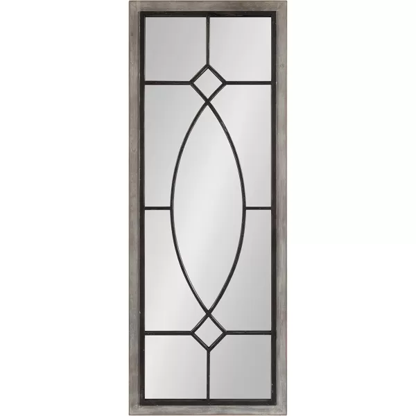 Kate and Laurel Bakersfield Farmhouse Wall Mirror 16 x 42 Gray Traditional Full Length Mirrors for WallGrey