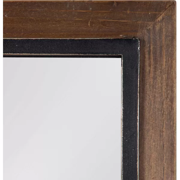 Kate and Laurel Bakersfield Farmhouse Wall Mirror 16 x 42 Gray Traditional Full Length Mirrors for WallRustic Brown