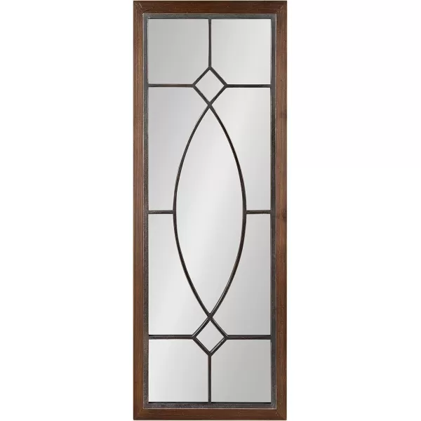 Kate and Laurel Bakersfield Farmhouse Wall Mirror 16 x 42 Gray Traditional Full Length Mirrors for WallRustic Brown