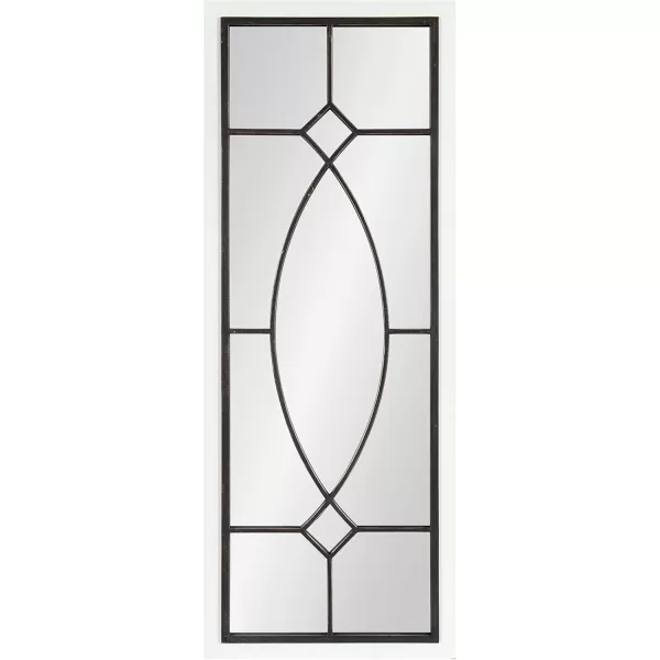 Kate and Laurel Bakersfield Farmhouse Wall Mirror 16 x 42 Gray Traditional Full Length Mirrors for WallWhite