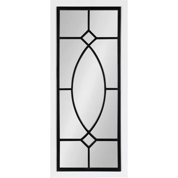 Kate and Laurel Bakersfield Farmhouse Wall Mirror 16 x 42 Gray Traditional Full Length Mirrors for WallWhite