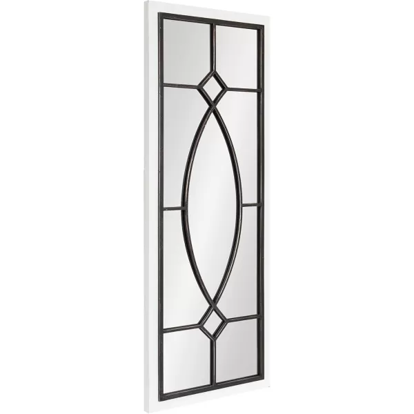 Kate and Laurel Bakersfield Farmhouse Wall Mirror 16 x 42 Gray Traditional Full Length Mirrors for WallWhite