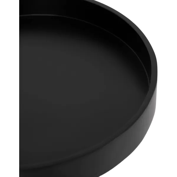 Kate and Laurel Bellport Farmhouse Round Drink Table 10 x 10 x 22 Black Decorative Traditional Mini Table for Use as Charming Indoor Plant Stand or Living Room Pedestal Table