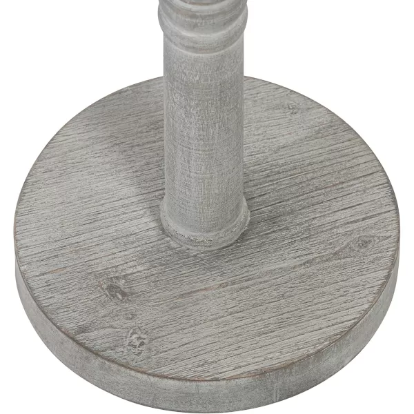 Kate and Laurel Bellport Farmhouse Round Drink Table 10 x 10 x 22 Natural Rustic Decorative Coastal Martini Table for Use as Charming Indoor Plant Stand or Living Room Pedestal TableGrey