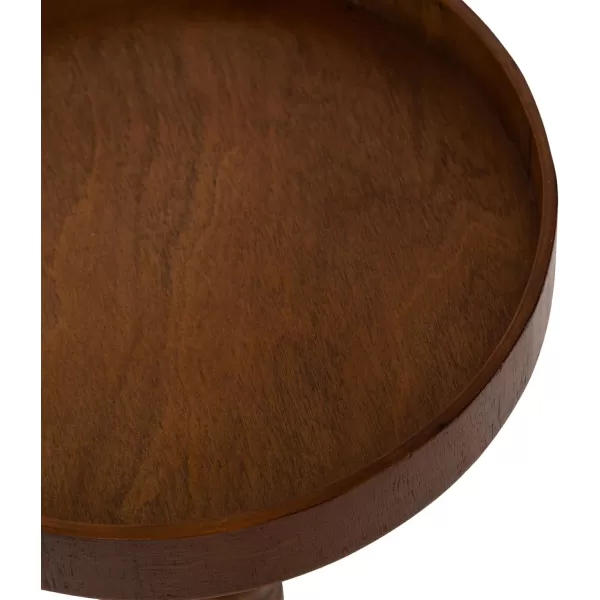 Kate and Laurel Bellport Farmhouse Round Drink Table 10 x 10 x 22 Natural Rustic Decorative Coastal Martini Table for Use as Charming Indoor Plant Stand or Living Room Pedestal TableRustic Brown