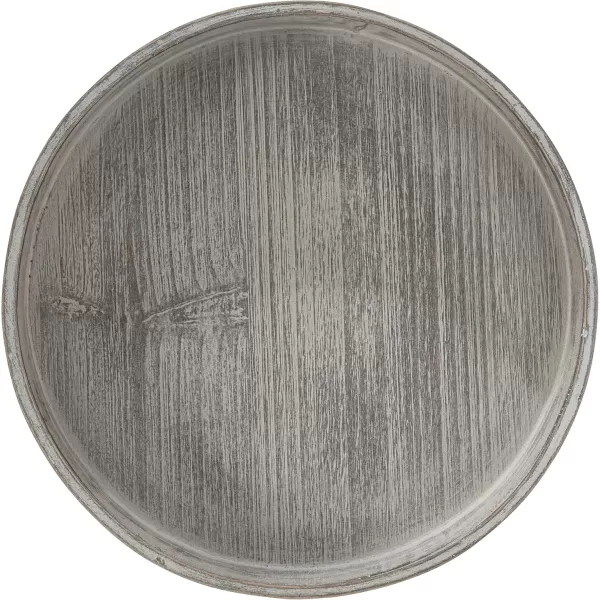 Kate and Laurel Bellport Farmhouse Round Drink Table 10 x 10 x 22 Natural Rustic Decorative Coastal Martini Table for Use as Charming Indoor Plant Stand or Living Room Pedestal TableGrey