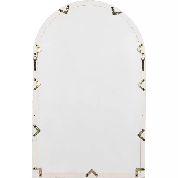Kate and Laurel Boldmere Rustic Windowpane Arch Mirror 28 x 44 Rustic Brown Farmhouse Window Mirror for WallWhiteBrown