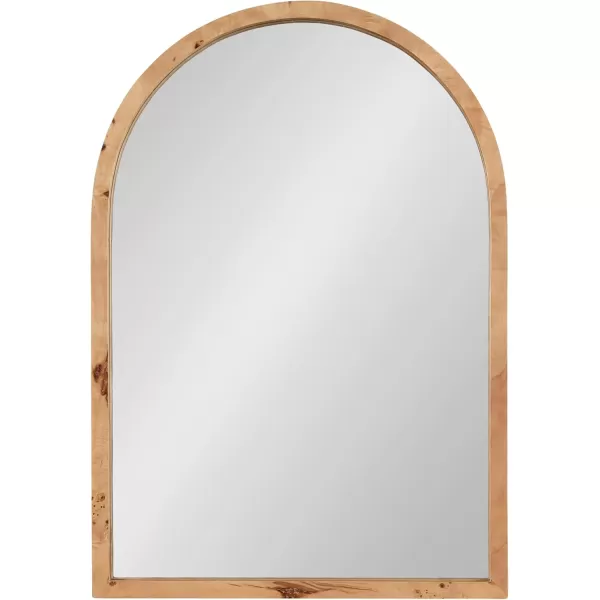 imageKate and Laurel Burlock Modern Burlwood Arched Mirror 22 x 32 Natural Wood Transitional Arch Mirror for Use as Vanity Bathroom Mirror or Fireplace Mantel Mirror