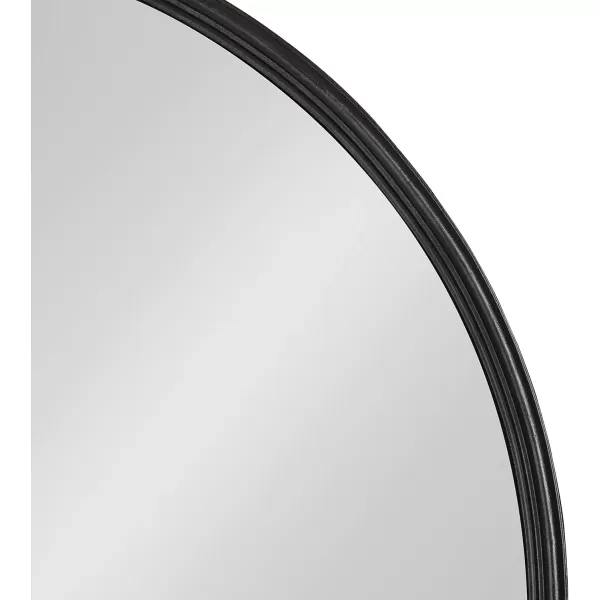 Kate and Laurel Caskill Modern Oval Mirror 18quot x 24quot Black CapsuleShaped Accent Mirror for Entryway Living Room or BathroomBlack