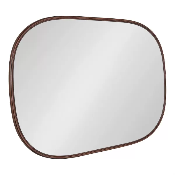 Kate and Laurel Caskill Modern Oval Mirror 18quot x 24quot Black CapsuleShaped Accent Mirror for Entryway Living Room or BathroomBronze