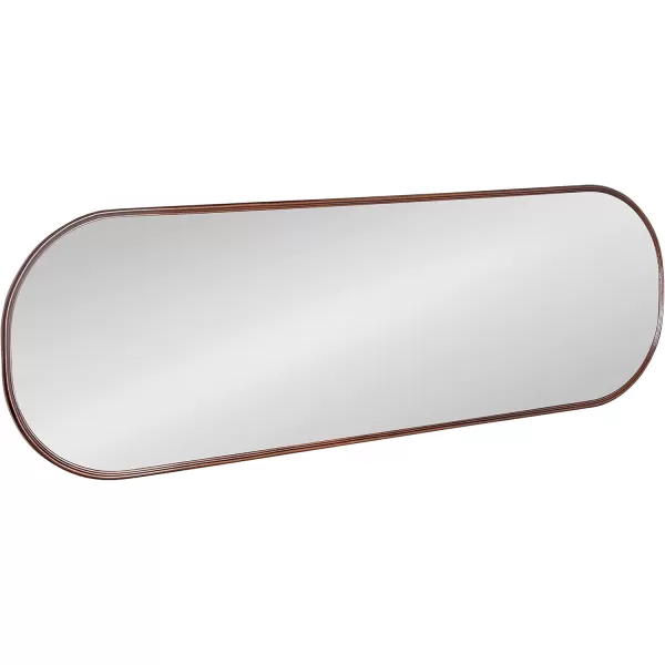 Kate and Laurel Caskill Modern Oval Mirror 18quot x 24quot Black CapsuleShaped Accent Mirror for Entryway Living Room or BathroomBronze